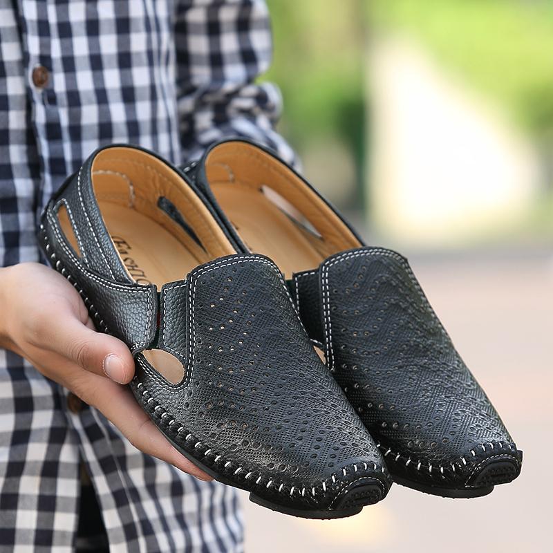 Fashion New Summer Genuine Leather Men Sandals