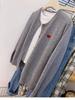 2025 Autumn/Winter Women's Wool Round Neck Knit Cardigan - Elegant Loose Sweater Coat