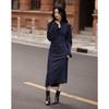 Women's Half-Zip Turtleneck Knit Dress with Belt
