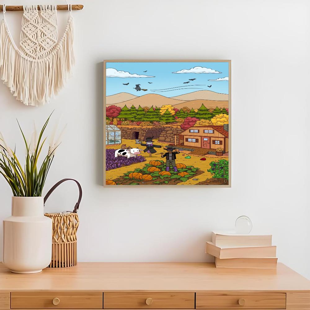 Stardew Valley 5D Round Diamond Painting Kit Diamond Embroidery Painting Rhinestones Mosaic Frameless Handwork Decoration Arts