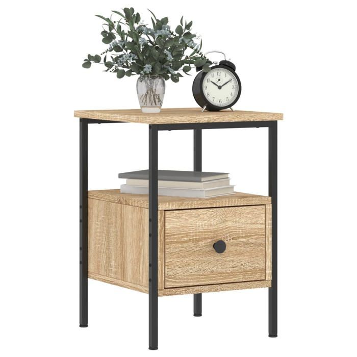 VidaXL Table de chevet chêne sonoma 34x36x50 cm bois d'ingénierie 826045