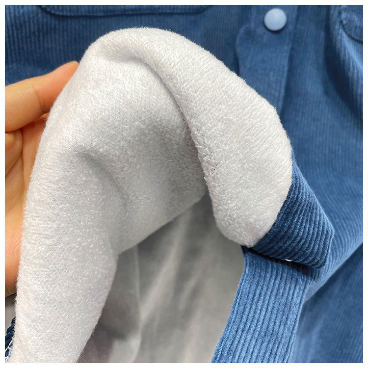 Women's Velvet Corduroy Shirt Jacket - Simple & Fashionable, Perfect for Spring and Autumn