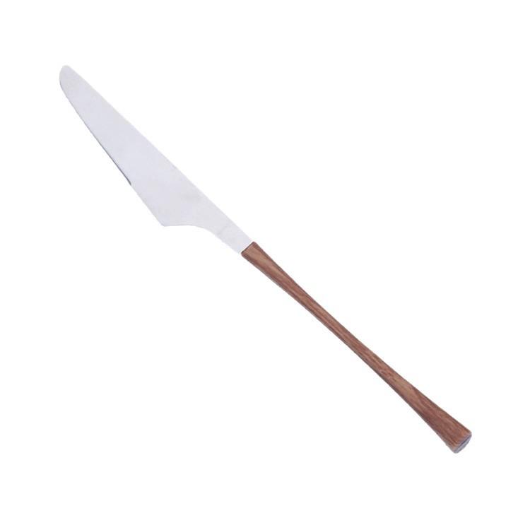 430 Stainless Steel Knife and Fork Spoon Small Waist Wooden Handle Western Tableware Set Portuguese Tableware Steak Knife and Fork