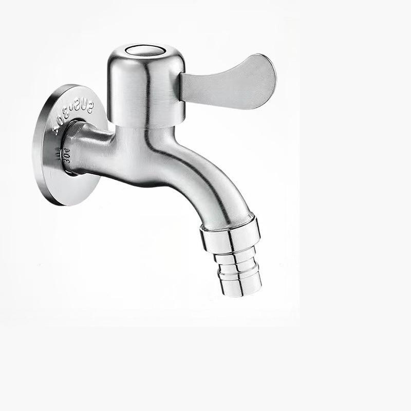 Black Stainless Steel Wall Mounted Bathroom Corner Washing Machine Faucets Outdoor Garden Bibcock Bath Toilet Mop Pool Tap