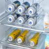 Refrigerator Organizer Tray for Wine and Glasses Plastic Wine Can Shelves with Stackable Glass Storage Racks Cup Storage Rack