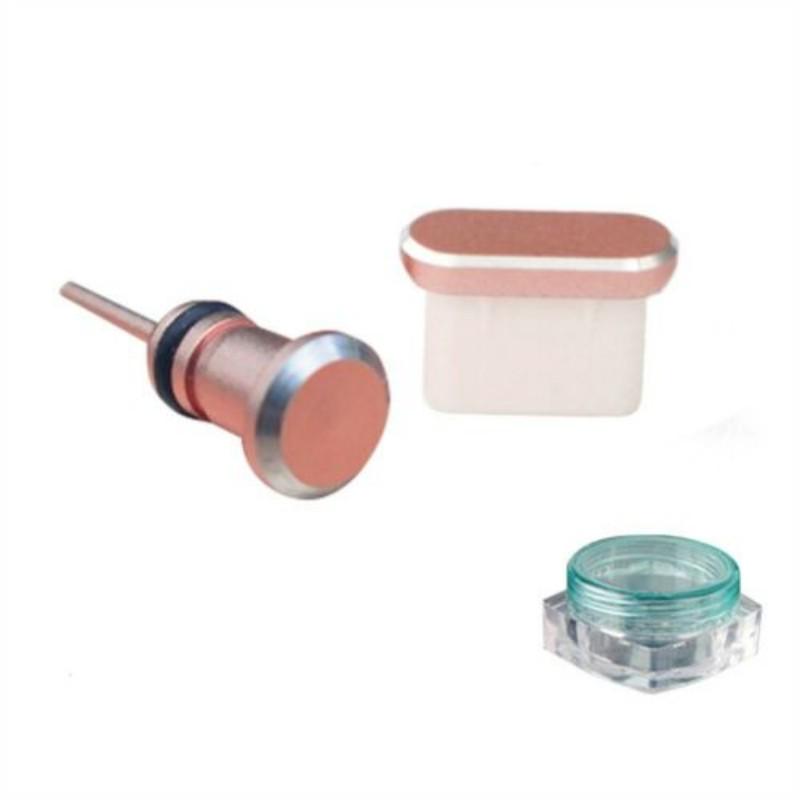 

Металлический разъем с защитой от пыли, 2 шт., 3,5 мм, разъем для зарядки наушников, разъем для телефона Type-C розового золота