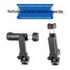 Clip de téléphone multifonctionnel avec support rotatif vertical/horizontal et griffe porte-accessoires pour appareils photo reflex numériques