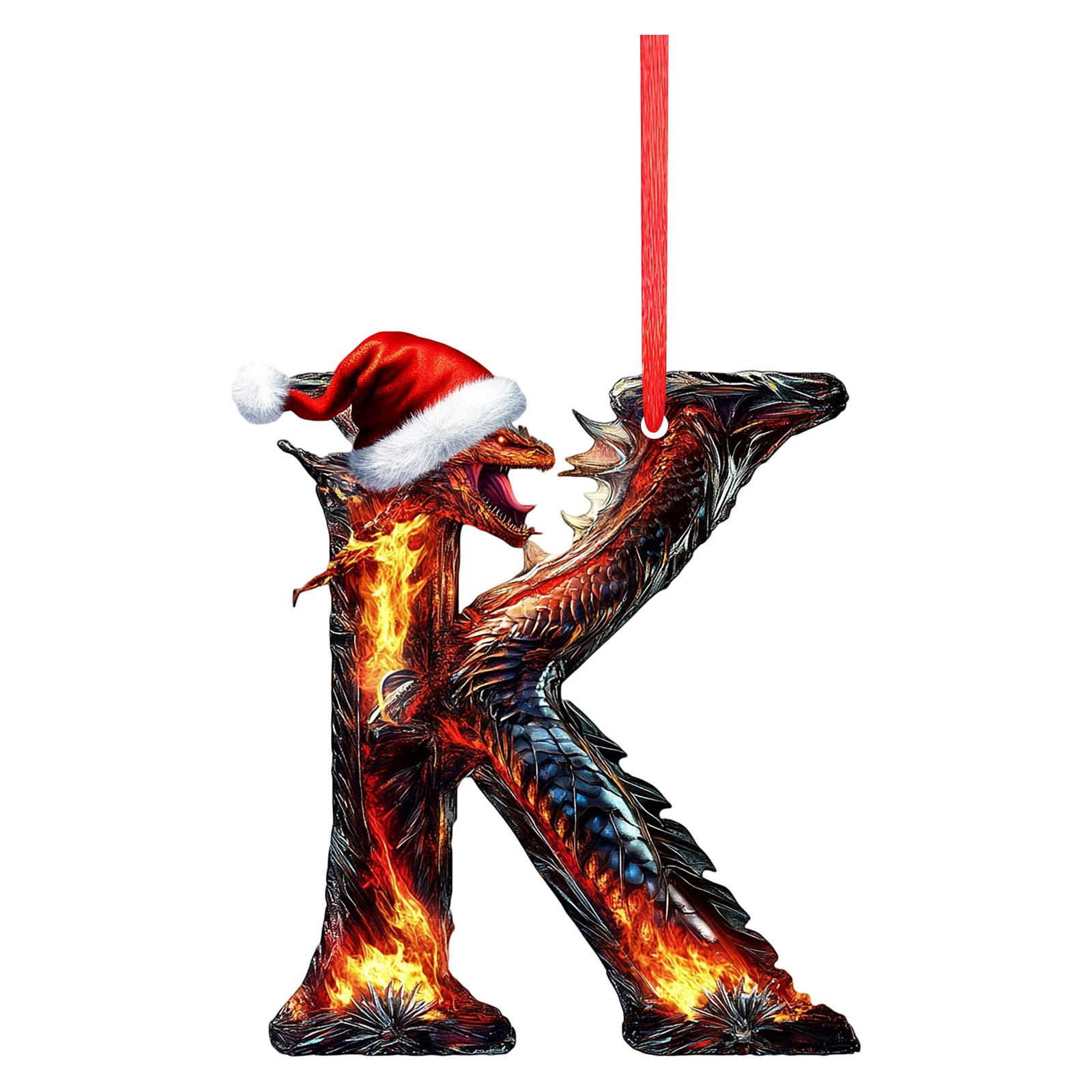 

2D 26 букв Рождественские украшения Акриловые плоские Рождественские елки Украшения для дома Украшения One Size