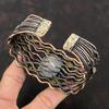 Rainbow Moonstone Cuff Bracelet Copper Wire Wrapped Bangle Gemstone Copper Jewelry Adjustable Bangle Handmade Designer Bangle Gift For Women