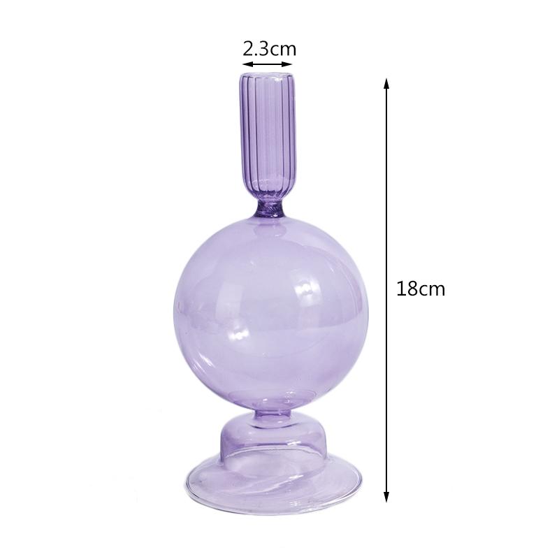 Suport de lumânare din sticlă 1 buc pentru decorațiuni de nuntă Sfeșnic Candelabre romantice Suport pentru lumânări nordice Suporturi pentru lumânări din sticlă