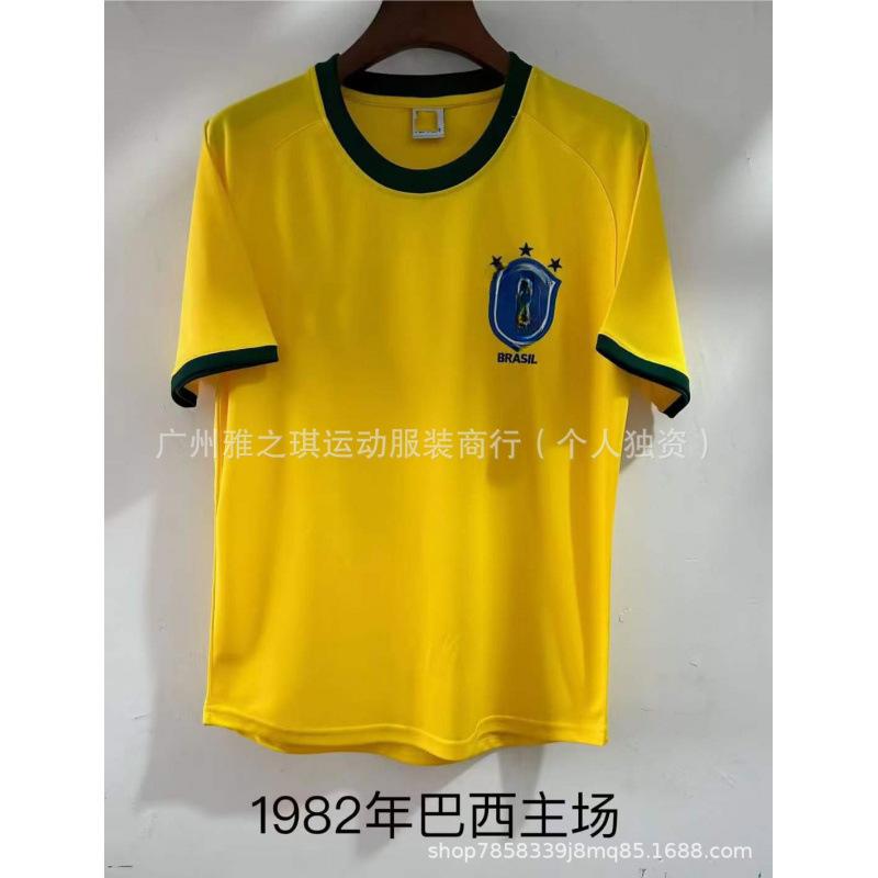 Brazil retro series jersey national team Ronaldo Neymar football jersey sports short sleeve wholesale S