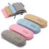 Japanese Retro Cotton Linen Glasses Case - Creative Square Tin Box for Prescription or Plano Glasses
