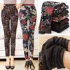 Middle-aged and Elderly Mom Pants Winter Padded Elastic Waist Female Bottoming Large Size High Waist Warm Long Pants