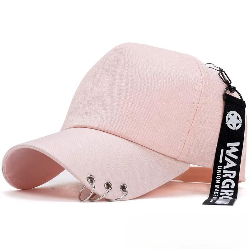 Baseball Cap Hat Iron Ring Spring Summer Autumn Punk Hip Hop Rock Adjustable Unisex Men Women Outdoor Casual Cotton Snapback