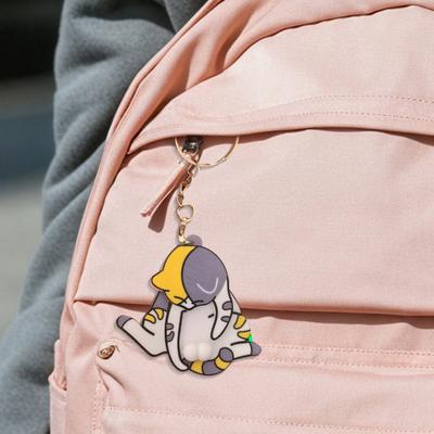 Çizgi Film Kedi Anahtarlık Kolye Dönen Parçalar Yavru Kedi Takısı Anahtarlık Hafif Çeşitli Renkler Anahtarlık Çanta Takısı