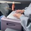 Sturdy and Durable Folding Lap Desk with Extra Storage Space and Dividers, Perfect Laptop Desk and Serving Tray for Bed