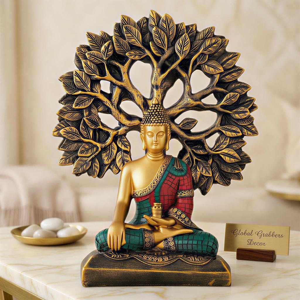 Global Grabbers Buddha Statue Showpiece Idol Home Decor Decoration Items for Living