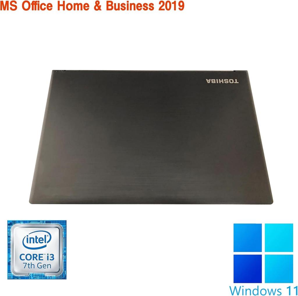 Refurbished Toshiba B55 7th Generation Windows 11 MS Office Home Business WAJUN 8GB 128GB SSD Laptop, 15.6-inch, 10-Key, i3-7130U, Pro, & 2019, Wi-Fi,