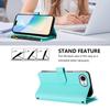 For iPhone 16e Leather Case 9 Card Slots Zipper Wallet Stand Phone Cover with Wrist Strap