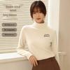 Baleno Women's Letter Print Semi-High Neck Fleece Thermal Top