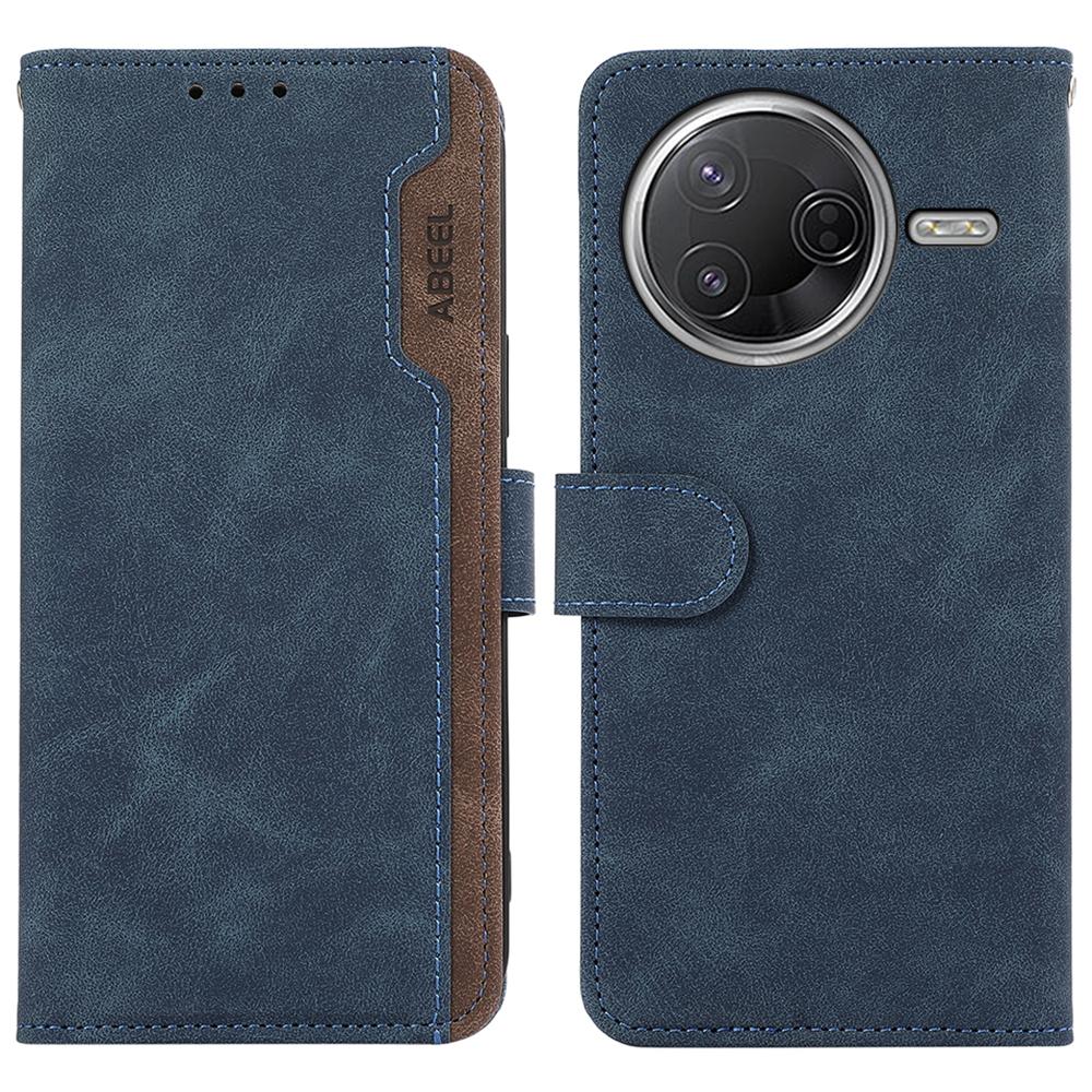 ABEEL Leather Case For Xiaomi Poco F7 Pro 5G/F7 Ultra 5G/Redmi K80 Pro 5G/K80 5G Color Splicing Flip Phone Cover RFID Blocking