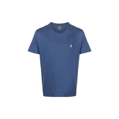 Polo SS23 Logo Embroidered Cotton Short Sleeve T-Shirt Men Tops Dark-Gray Blue 710671438-310