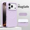 Water Ripple Texture Magnetic Charging Phone Case For IPhone Air 17 16 15 14  Pro Max For Magsafe Liquid Silicone Protect Cover