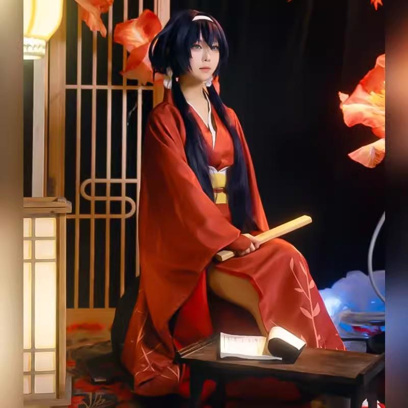 Izumi Kyouka Cosplay Costume Izumi Kyouka Kimono Anime Izumi Kyouka Full Set for Halloween Party Outfit for Women Girls