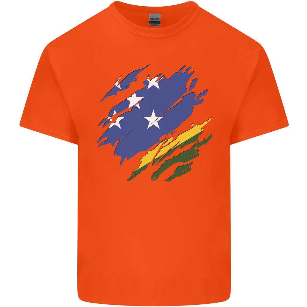 Torn Solomon Islands Flag Day Football Unisexs Light Cotton TShirt