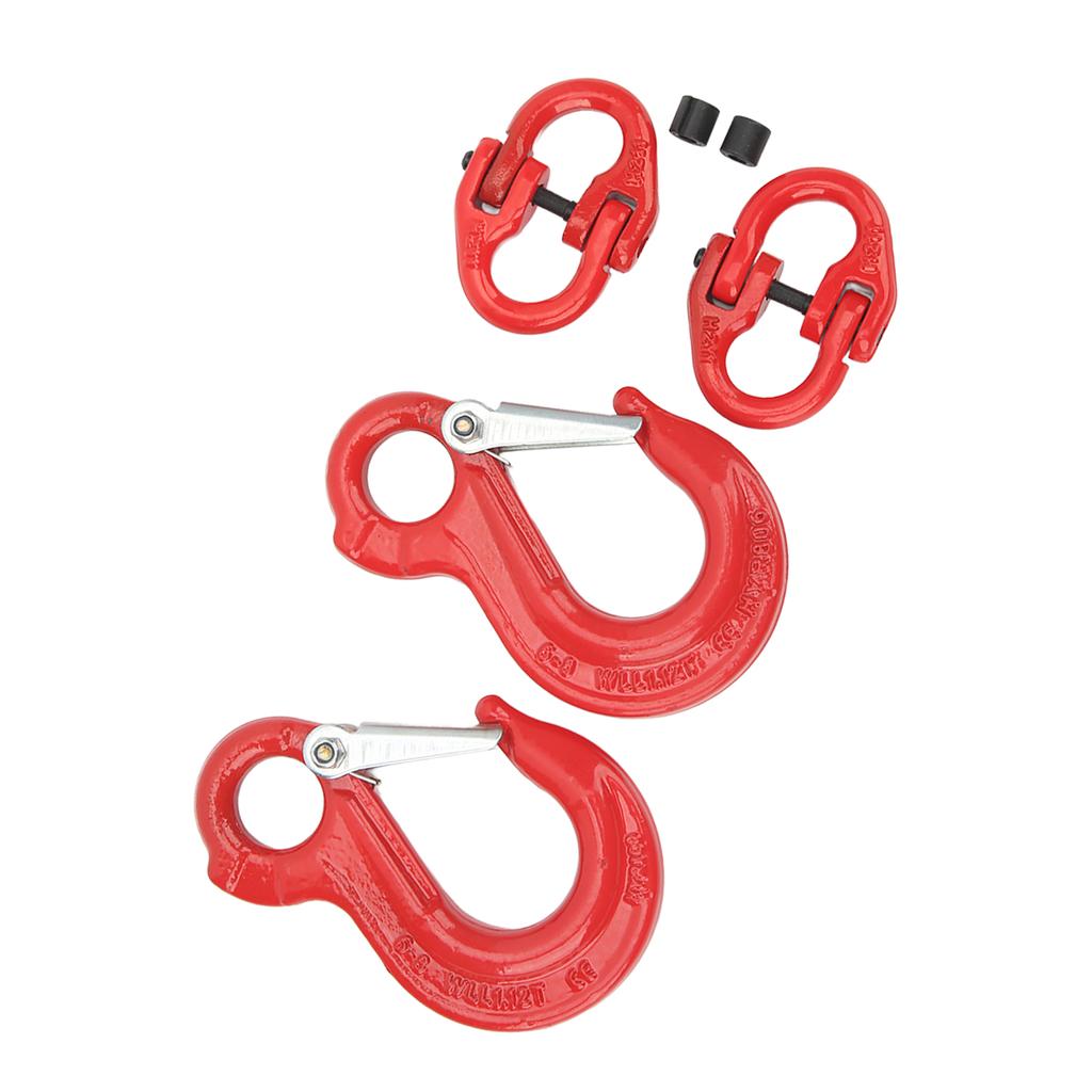 2 Satz Schäkelhaken Öse Schwerlast 1,12T Traglast Anhänger Heben Hammerverschluss Kettenverbinder