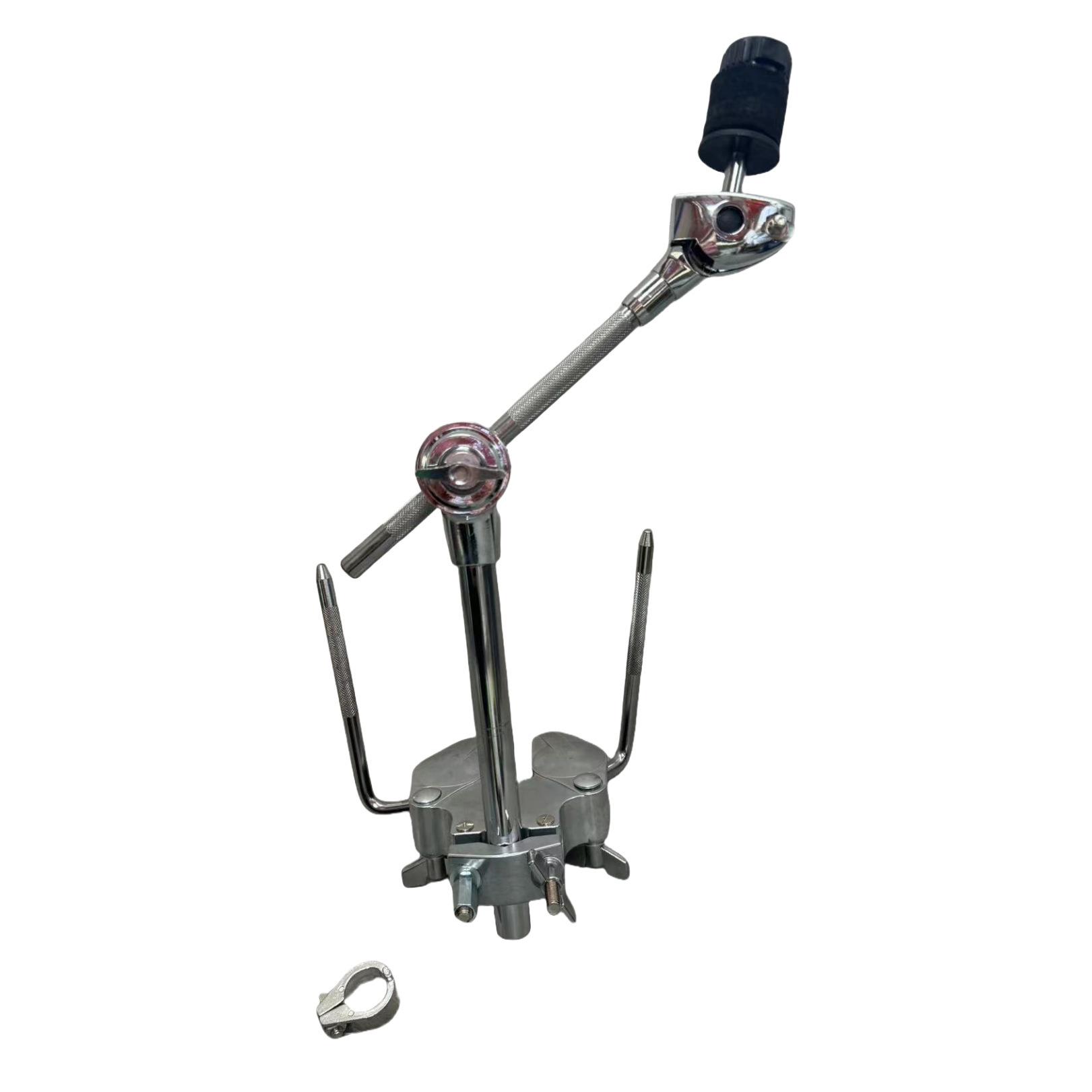 Universal Drum Rack with Ball Mount, Cowbell, Cymbal Holder, and Bass Drum Support Adjustable Clamp