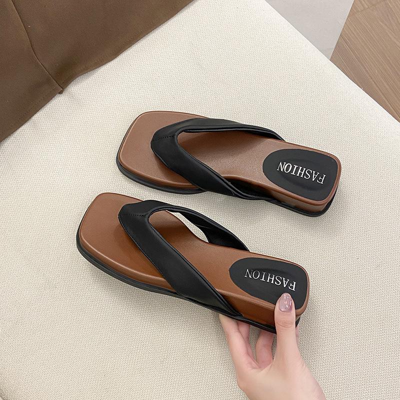 Stepping on shit soft bottom mandarin duck love flip-flops women wear 2025 summer new wet casual slippers