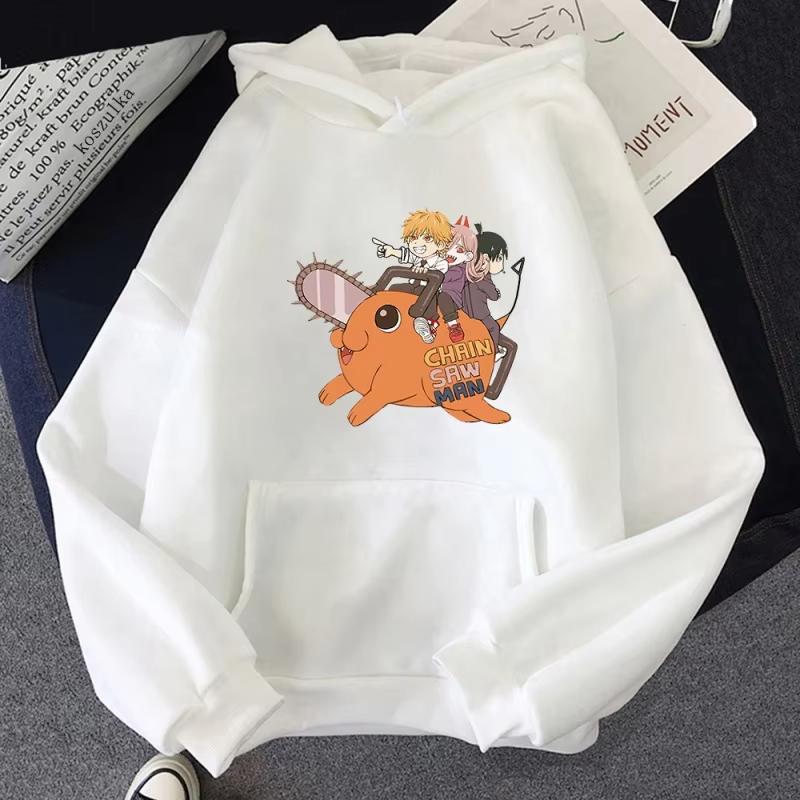 Chainsaw Man Anime Sweatshirt Denji and Pochita Printed Hooded Men Women Casual Hoodies Prevalent Sweatshirt Harajuku Pullover