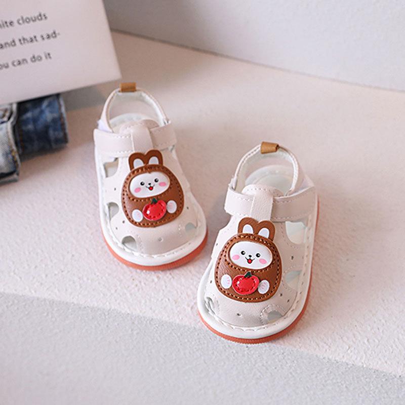 Summer New Whistle Men and Women Baby Sandals 0-1-2 Year Old Beef Tendon Sole Children Called Shoes