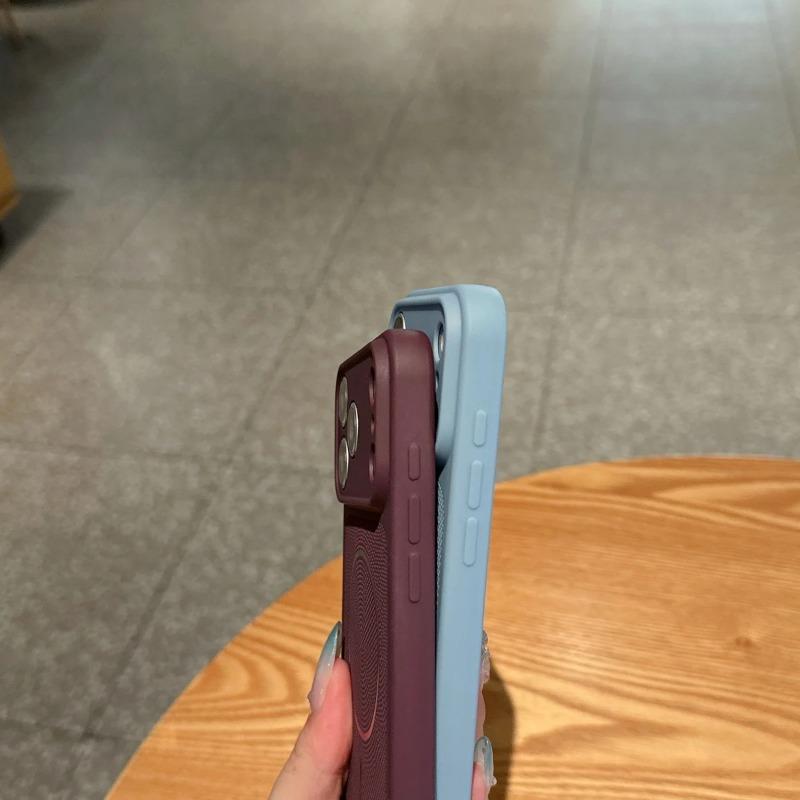 Luxury Heat Dissipation Mesh Soft TPU Case For iPhone 18 17 16 15 14 13 Pro Max Plus Lens Large Window Breathable Cover
