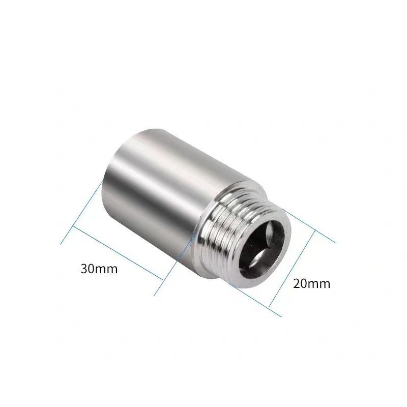 Stainless Steel Tube Extension Pipe Silver 10-60mm Bathroom Accessories Fittings for Water Pipes for Plumbing System