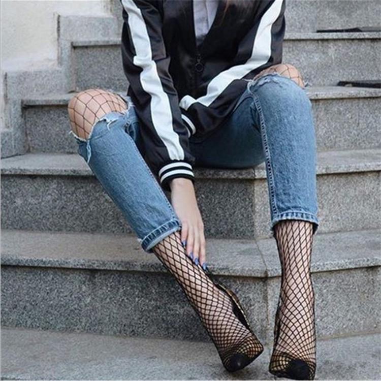 Women's Plus Size Sexy Fishnet Pantyhose - Breathable European & American Style Silk Stockings