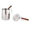 Stainless Steel Coffee Maker Delicate Designs Coffee Pots with Spouts and Wood Handle for Professional Easy Use