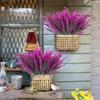 12pcs Artificial Lavender Flower Bouquets - Realistic Plastic Flowers for Home, Garden, Wedding, Holiday, Party Decor