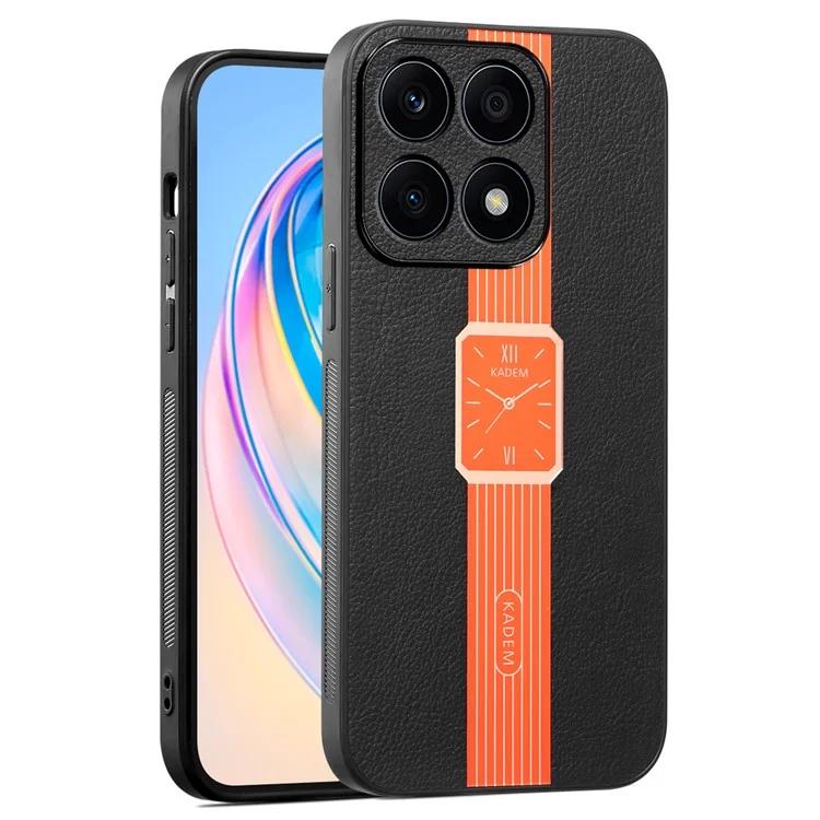 

For Honor X8a 4G Cover Slim PU Acrylic TPU Drop Resistant Cell Phone Case