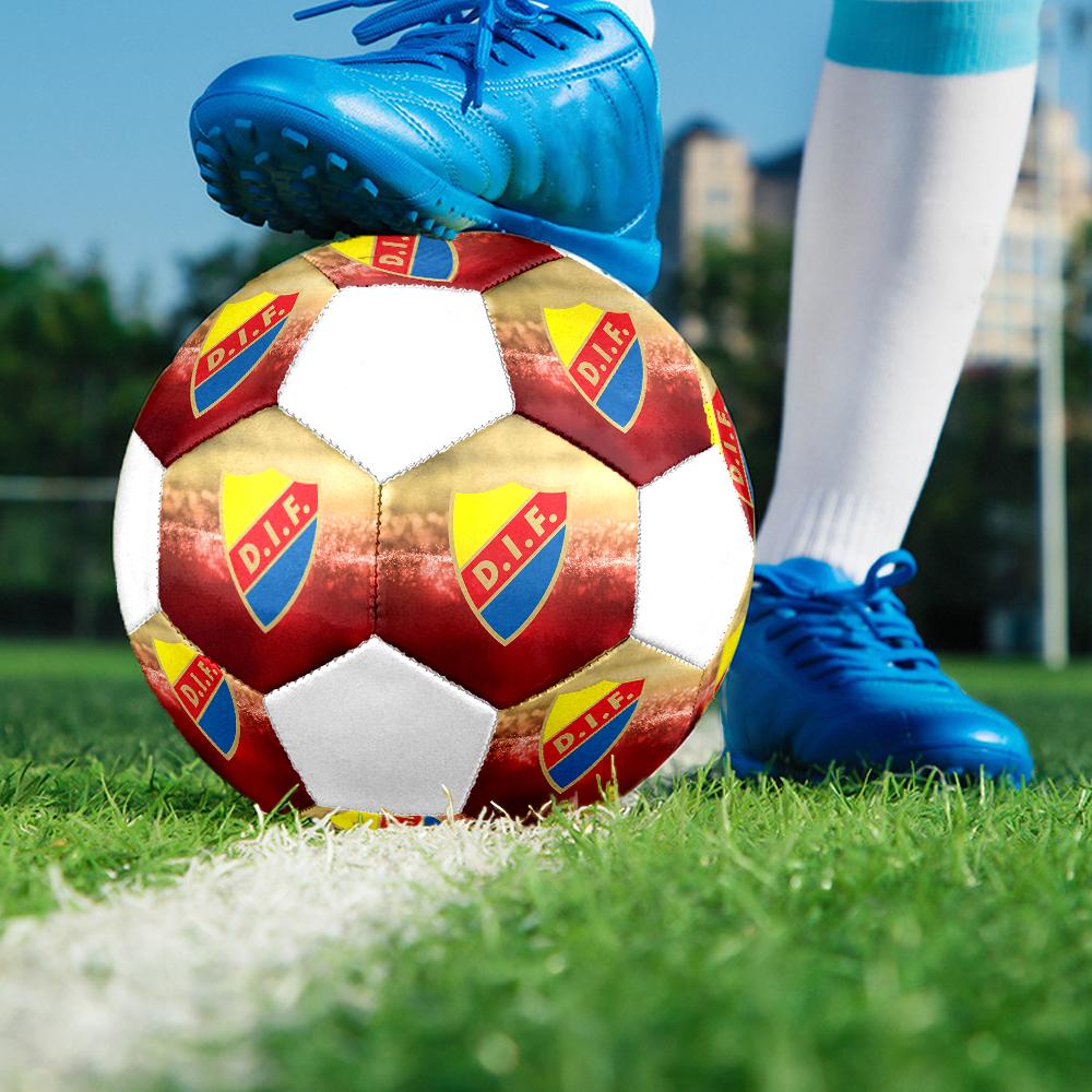 Pallone da Calcio Djurgårdens IF, colorato, adatto a tutte le età, cucito a macchina, materiale PVC, qualità da competizione, durevole e ad alto rimbalzo