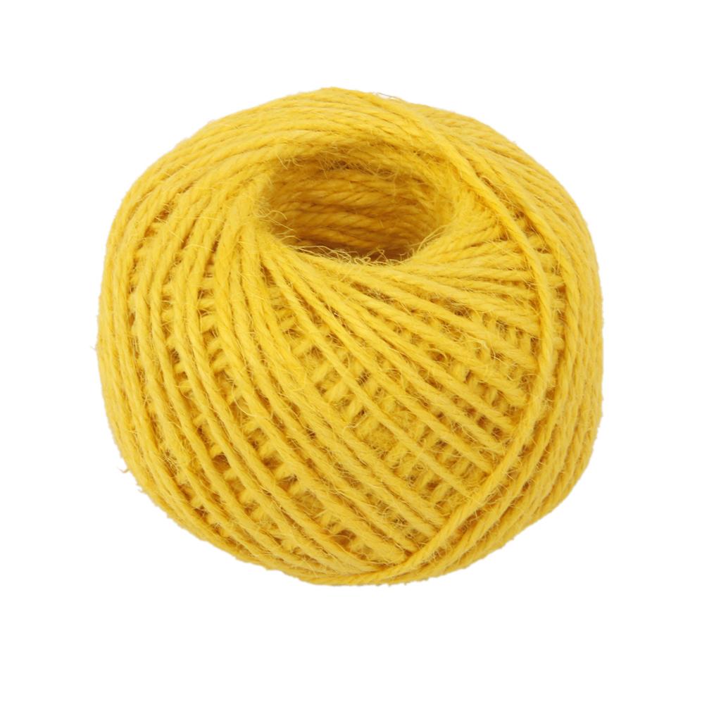 

50M Jute Hessian Burlap Twine Sisal Rustic String Wedding CHRISTMAS Gift Cord жёлтый