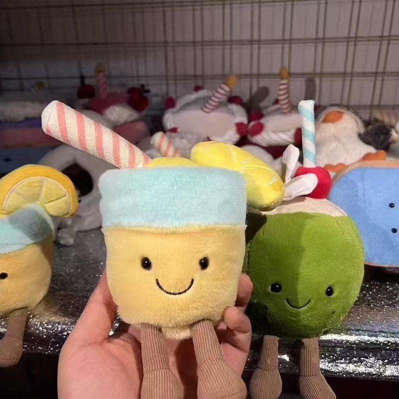 20cm Jellycat Aruban Coconut Lemonade Soft Plush Toys Room Decoration Doll Cat Dog Ideal Pet Supplies Halloween Christmas Gift