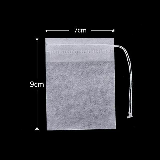50/200PCS Disposable Teabag Non-woven Fabric Tea Filter Bags with Drawstring Seal Filter Bag for Coffee Spice Tea Kitchen Tools