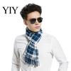 Commuting Winter Gear Classic British Plaid Scarf for Men Women, Soft Double-Sided Velvet Shawl, Skin-friendly Wrap Warm Thickened Neck Autumn