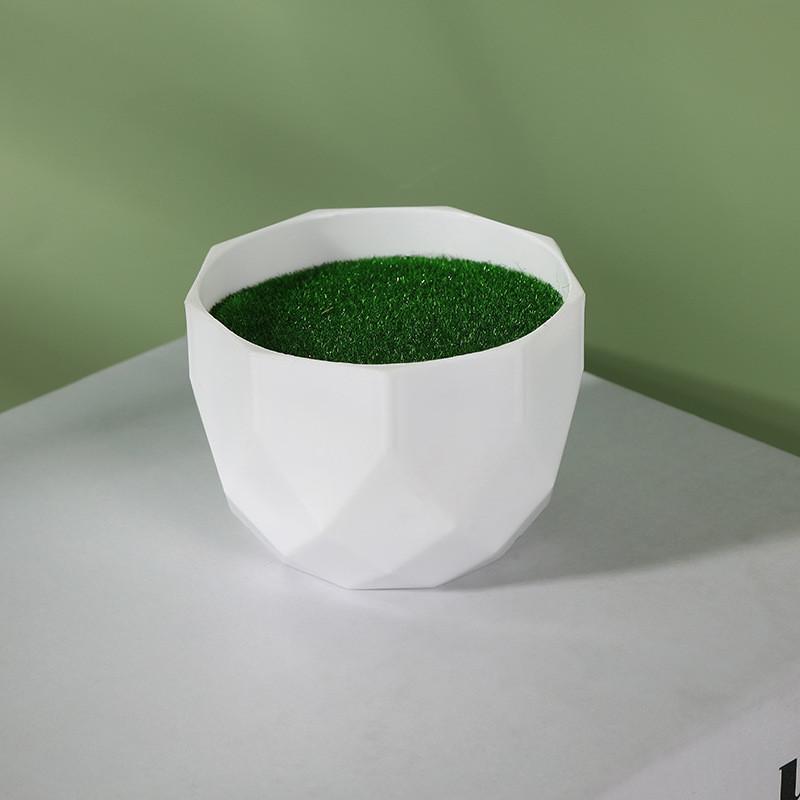 Simulation Ceramic Oval And Square Plastic Flower Pots For Small Foliage And Desktop Decor