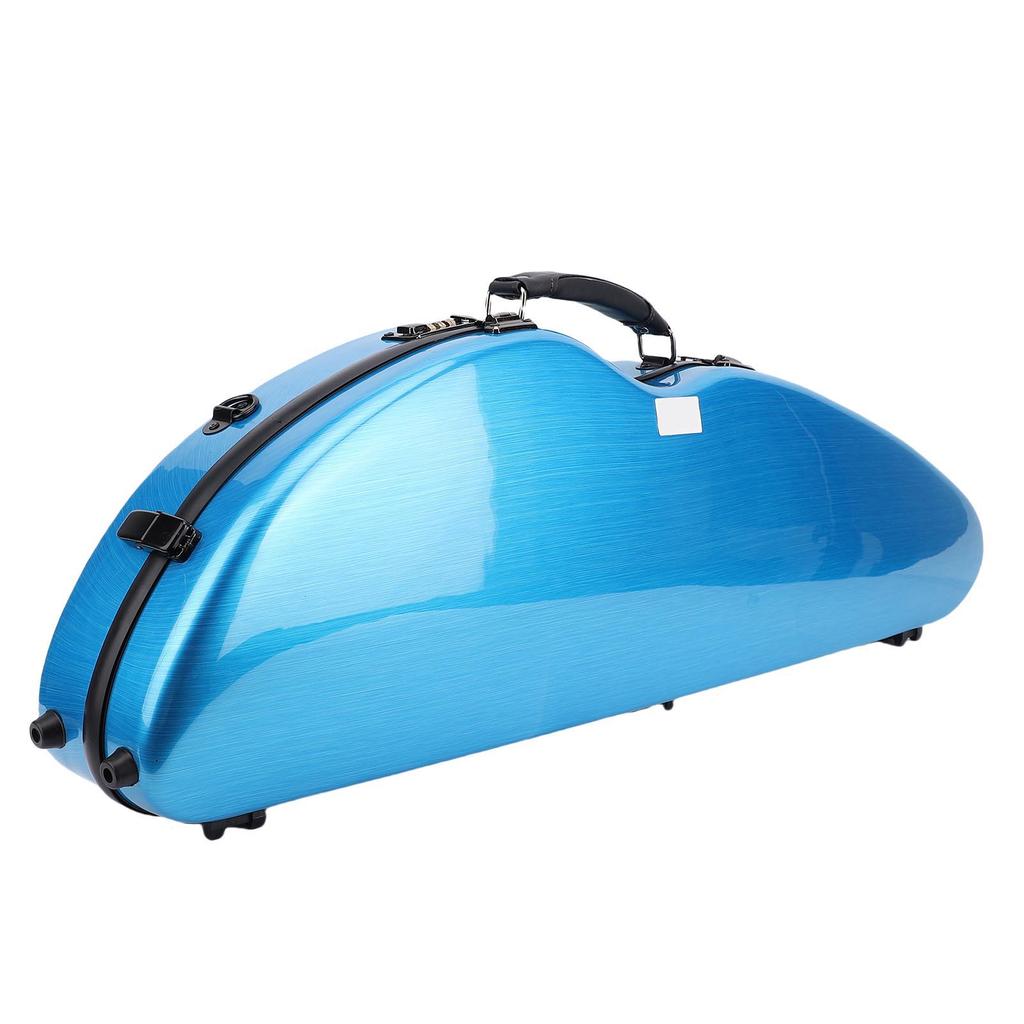 4 4 Violin Storage Case with Hygrometer and Combination Lock Shoulder Straps Lightweight Carbon Fiber Violin Box Blue