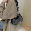 Elegant Silver Casual Handbag For Women Fashionable Vintage Underarm Bag