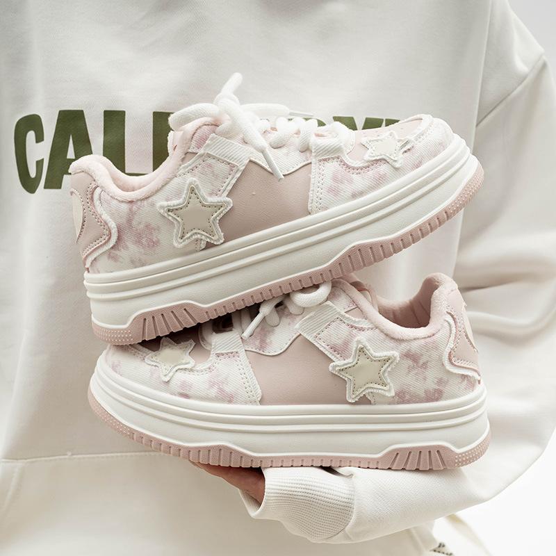 Belle winter fleece board shoes platform bread shoes niche star warm fleece two cotton board shoes 35