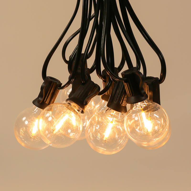 7.6-30Meter G40 Garland String Lights LED Shatterproof Globe Bulb Indoor In Use 220V EU Plug G40 LED String Light for Home Decor